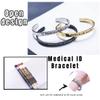 RENYILIN 3PCS Stainless steel cuff bracelet Medical alert ID Emergency first Aid bracelet (PENICILLIN ALLERGY) view 4