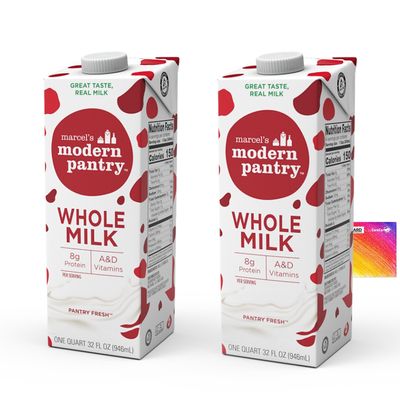 Shelf-Stable Milk Bundle - Includes Two Pack of Marcel's Modern Pantry Shelf-Stable Whole Milk, 32oz Cartons and CureCor Cellective Sticker!