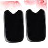 2pcs Black Buffalo Horn Scraping Plate Traditional Gua Sha Body Massager for Skin Care Therapy Tool view 2