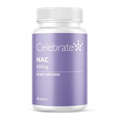 Celebrate Vitamins NAC (N-Acetyl Cysteine) Supplement, 600mg per Capsule, Gluten Free, Non-GMO, 90 Capsules