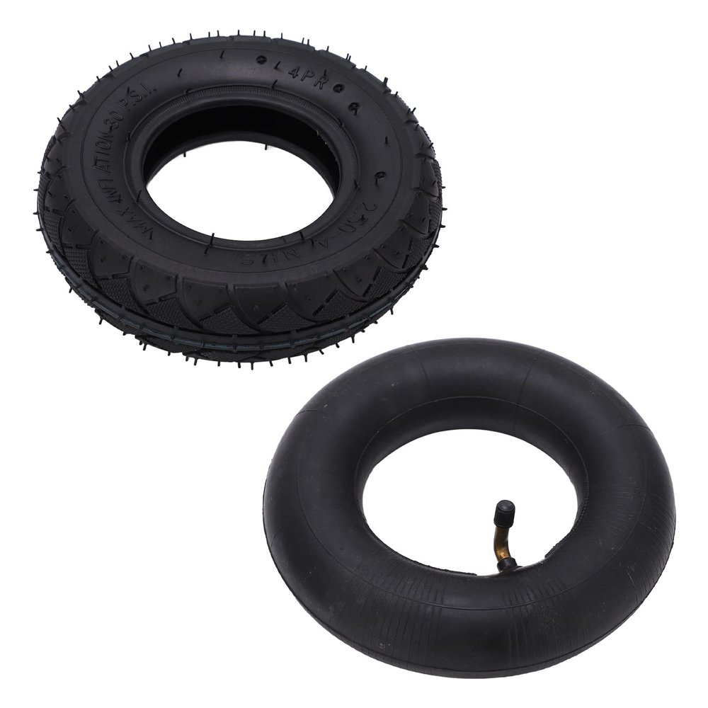 2.50x4 Tire Set for Electric Scooters, Durable Rubber Replacement Tires Compatible with Mobility Scooters and Wheelchairs