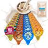 Coffee Creamer Liquid Singles International Delight Caramel Macchiato, French Vanilla, Hazelnut and Land O'Lakes Mini Moo's Half and Half Creamer Variety Pack Plus Doomi Wooden Stirrers (72 Pack), 4 Flavor Assortment Coffee Creamer Singles for Home,  view 1