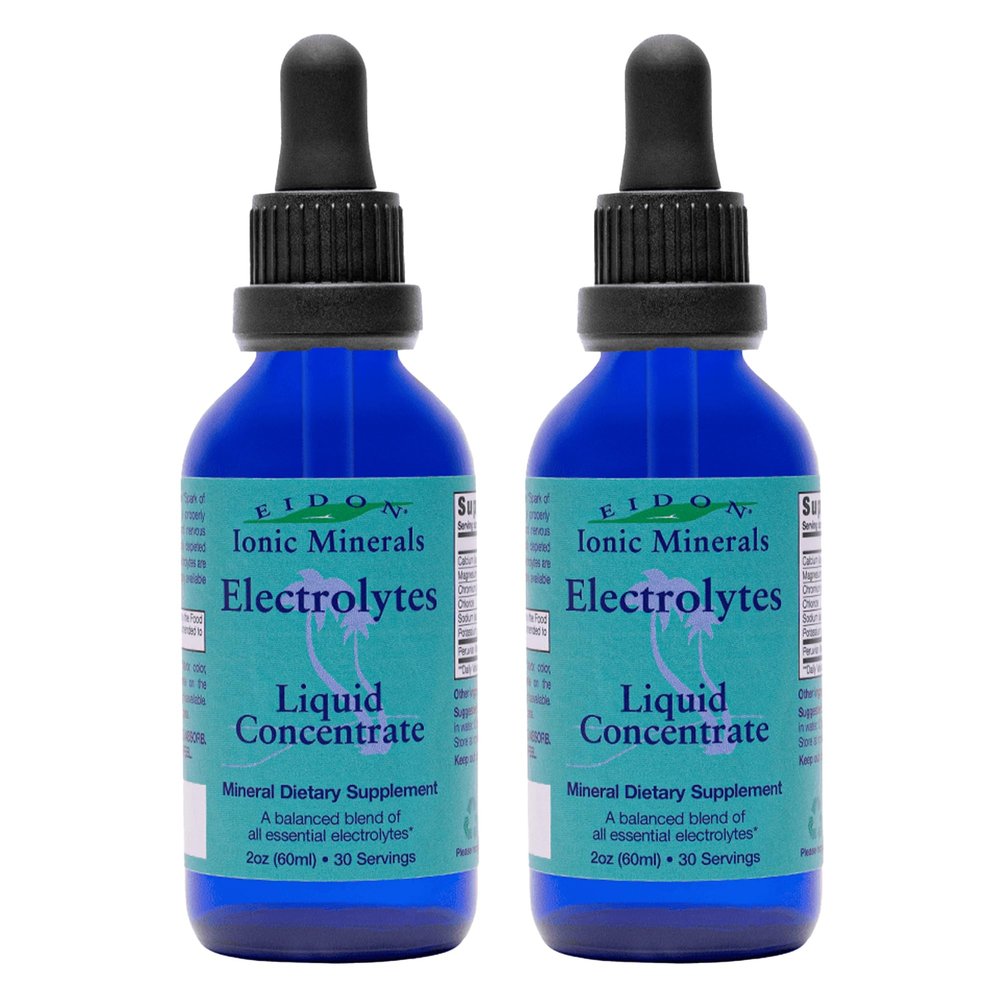 Eidon Liquid Electrolytes - Liquid Electrolyte Drops, Ionic Mineral Supplement to Add to Water, Balances Electrolyte Equilibrium, Sugar Free Unsweetened Hydration for Men & Women - 2 oz, 2 Pack