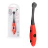 Mombella Ladybug Baby Toothbrush 6 to 12 Months and Up, Extra Soft Silicone Infant to Toddler Training Toothbrush for Baby's First Teeth, Oral Care Teether Over 6m+, Clean and Massage Tender Gums 1pc view 1