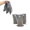 30-Piece Black & White Striped Treat Bags - Plastic Circus Carnival Party Candy & Goodie Bags for Kids' Birthday Parties view 3