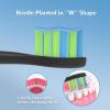Replacement Toothbrush Heads with Covers for 7am2m AM101/AM105 Electric Toothbrush,10 Pack,Black view 4