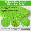 16.5 inch Mop Pads Refills, 3 Pack Microfiber Reusable Replacement Mop Pads Flat Replacements Heads for Wet Or Dry Floor Cleaning and Scrubbing, Green Cloth view 3
