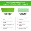 16.5 inch Mop Pads Refills, 3 Pack Microfiber Reusable Replacement Mop Pads Flat Replacements Heads for Wet Or Dry Floor Cleaning and Scrubbing, Green Cloth view 4