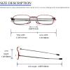 2 Pack Folding Reading Glasses for Men Women with Keychain Compact Bags Blue Light Blocking Portable Pocket Computer Readers,Black and Red 0.0 view 4
