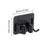 4PCS Self Adhesive Broom Holder Wall Mounted Mop Holder Broom Organizer with Hook Anti-Slip Garage Storage Hanger for Home Garden (Grey) view 2