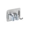 4PCS Self Adhesive Broom Holder Wall Mounted Mop Holder Broom Organizer with Hook Anti-Slip Garage Storage Hanger for Home Garden (Grey) view 3