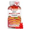 Cofure Triple Magnesium Complex 900 mg, Magnesium Glycinate, Citrate, Malate with Potassium, Calcium, Vitamin B6 for Calm & Sleep - Vegan, Non-GMO, Gluten Free - 60 Raspberry Gummies for Adults view 1