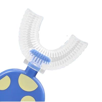 Baby U Shaped 360 Degrees Clean Tooth Brush Soft Bristles Silicone 2-Pack (1 Pink & 1 Yellow)