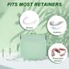 AOOWU Silicone Retainer Case with Hanging Ring Cute Retainer Holder Dental Thin Container Braces Case with Vent Holes Aligner Cleaner Brush Portable Travel Partial Denture Night Mouth Guard (Green) view 2