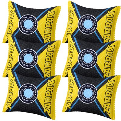 Zarpax 4.4 oz/125g Rechargeable Desiccant Packs Dehumidifier Bag - 6 Pack - Moisture Absorbers For Safes, Car, Bathroom, Storage - Moisture Remover Eliminates Humidity - Reusable Desiccant Bags