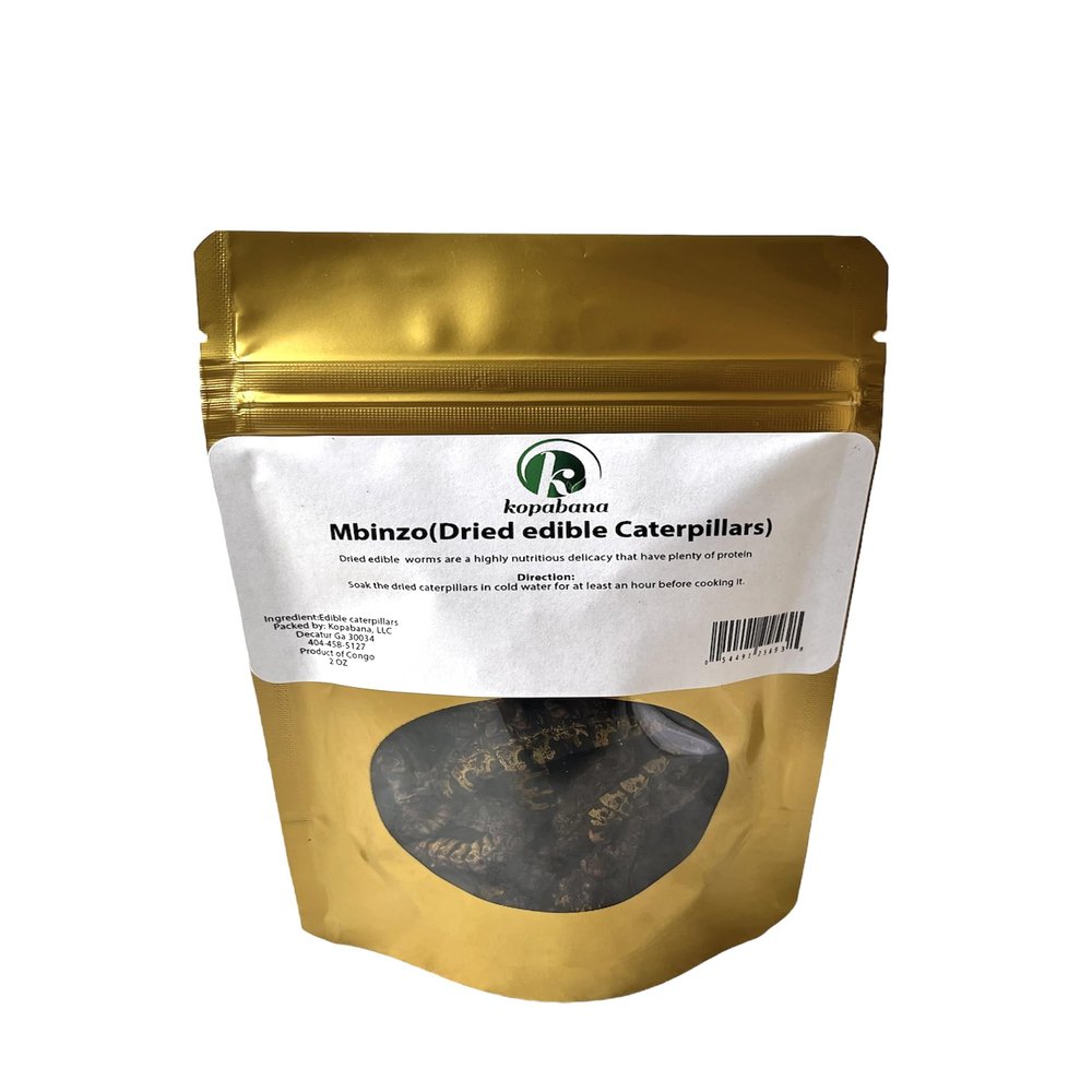 KOPABANA Mbinzo | Dried Edible Caterpillard | Chenille 2 oz