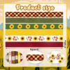 Threetols 6 Rolls 30 Yards Fall Ribbons, Autumn Sunflower Grosgrain Ribbons Cherry 3/8" Ribbons Brown Orange Buffalo Plaid Ribbons Green Yellow Red Solid Satin Ribbons for Thanksgiving Party Supplies view 2