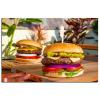 SSDDKL Guacamole Burger And Cheese Bread Canvas Prints Poster Wall Art For Home Office Decorations With Framed 18"x12" view 2
