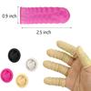 100 Pcs Finger Cots, Disposable Finger Protectors, Latex Anti-Static Finger Tip Rubber Protect Keeping Dressing Dry and Clean (Medium, Yellow) view 2