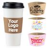 1000PCS Custom Birthday Coffee Cup Sleeves(Cup not included) Personalized Paper Cup Sleeves Bulk Items with Logo/Text/Picture for Birthdays Party Bar Mitzvahs Baby Showers (1000) view 1