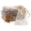 100PCS 4x6 Inch Sheer Heart Organza Bags Organza Drawstring Bags Mesh Drawstring Gift Bags Christmas Candy Jewelry Party Wedding Favor Gift Bag For Festival Party Candy Makeup Bathroom Soaps view 1