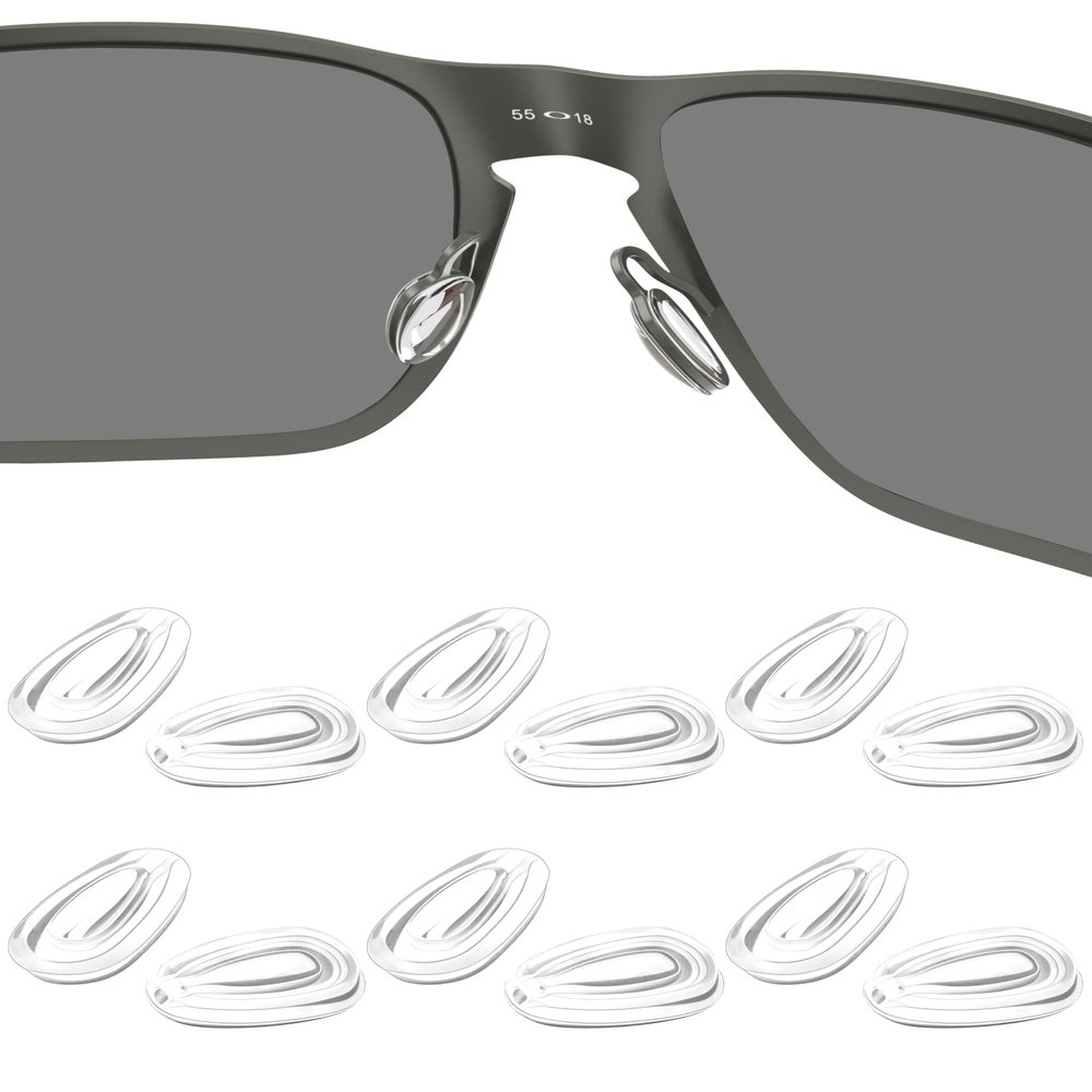 HILEEN 6 Pairs Replacement Nose Pads Nose Pieces for Oakley Gauge 3.1 OX5126 | Keel OX3122 | Wingfold EVR OX5118 | Wingfold EVS OX5115 Eyeglasses - Clear