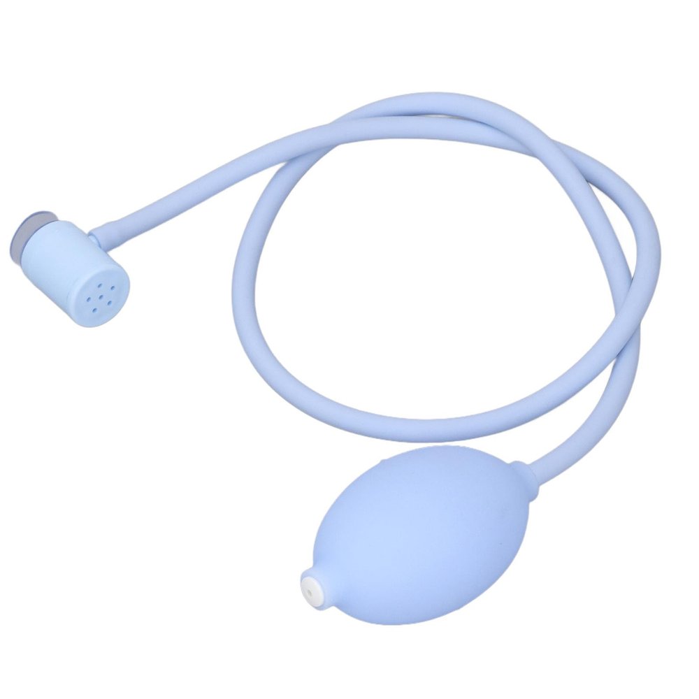 Sitz Bath Flusher Tube, Soft Silicone Flush Hose for Sitz Bath Seat, Wash Anus Squeeze with Large Nozzle, Simple for Baby, Pregnant, Woman, Bedridden Patients, Blue (Blue)
