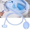 Sitz Bath Flusher Tube, Soft Silicone Flush Hose for Sitz Bath Seat, Wash Anus Squeeze with Large Nozzle, Simple for Baby, Pregnant, Woman, Bedridden Patients, Blue (Blue) view 2
