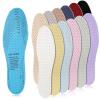 12 Pairs Shoe Insoles Women Thin Breathable Shoe Pads Inserts Ultra Soft Cushioning Walking Comfort Latex Insoles with Holes (Retro Colors) view 1