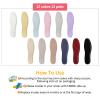 12 Pairs Shoe Insoles Women Thin Breathable Shoe Pads Inserts Ultra Soft Cushioning Walking Comfort Latex Insoles with Holes (Retro Colors) view 2