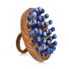 Blue-Vein Stone Quartz Comb Scalp Massager Crystal Head Scratcher Manual Massage Tool view 1