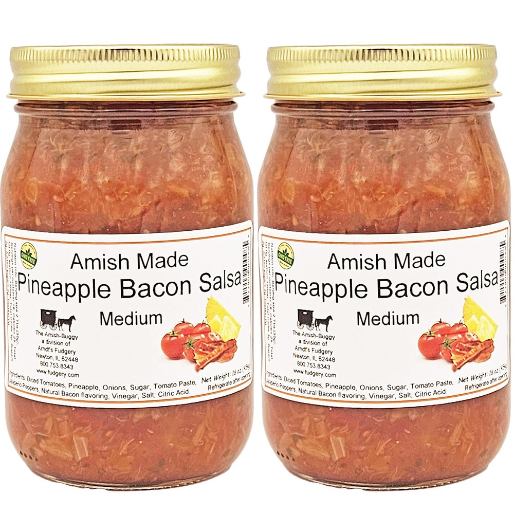 Amish Salsa - 2-16 Oz Jars (Pineapple Bacon Medium)