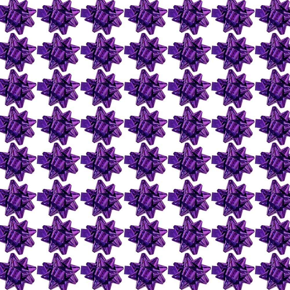 110 Pcs Decorate Supplies Shiny Bows for Gift Wrapping, 1 in Mini Gift Wrap Bows for Xmas Decor, Hanukkah, Birthdays, Weddings, Bridal Showers, Baby Showers Occasion (Sparkly Purple 110 Pcs Set)