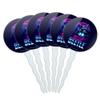 Blue Beetle Neon Lights Cupcake Picks Toppers Decoration Set of 6 view 1