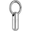 Titanium Keychain Pill Holder, Small Waterproof Pill Case Container w/Convenient Carabiner Clip, High-Grade Mini Metal Medicine Organizer, Airtight & Portable for Travel/Daily Medication by Boxsik view 1