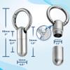 Titanium Keychain Pill Holder, Small Waterproof Pill Case Container w/Convenient Carabiner Clip, High-Grade Mini Metal Medicine Organizer, Airtight & Portable for Travel/Daily Medication by Boxsik view 2