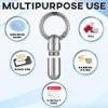 Titanium Keychain Pill Holder, Small Waterproof Pill Case Container w/Convenient Carabiner Clip, High-Grade Mini Metal Medicine Organizer, Airtight & Portable for Travel/Daily Medication by Boxsik view 4