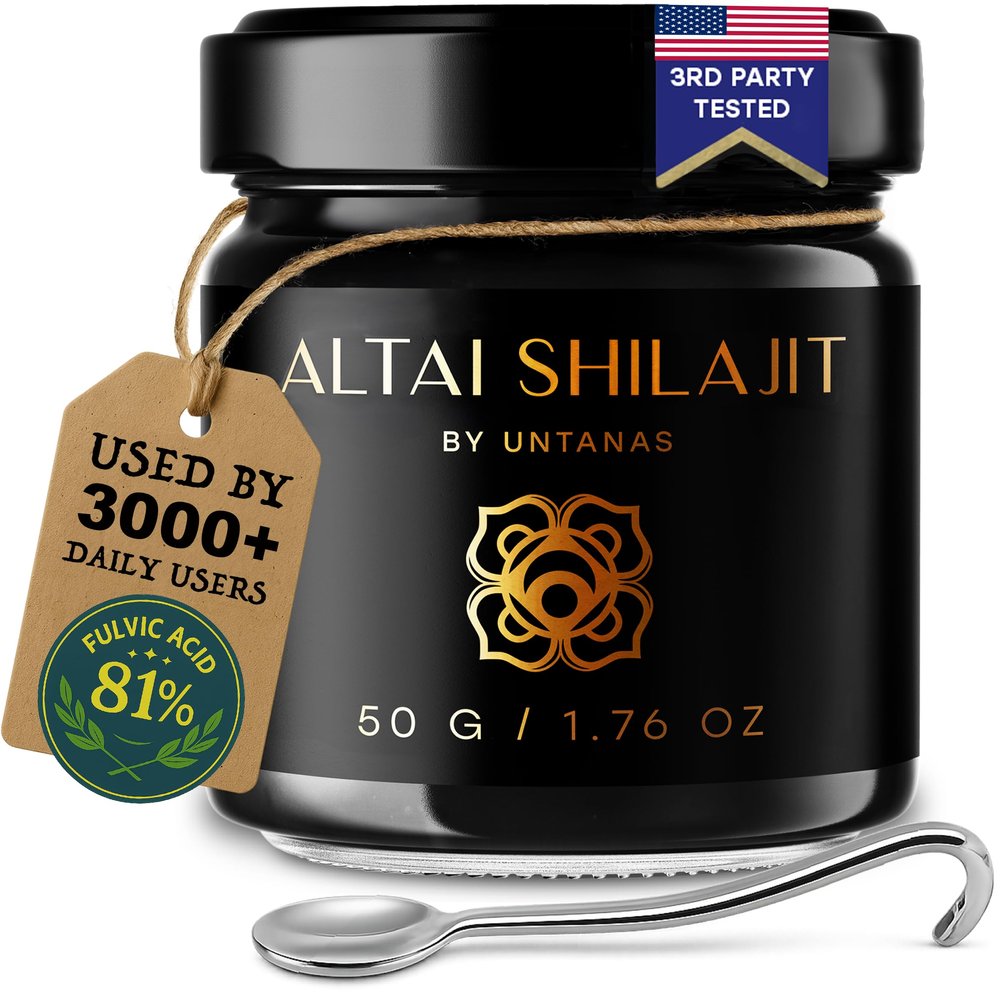 Altai Shilajit Resin - 50g Pure Shilajit - Gold Grade Shilajit - 6 Month Supply - for Vitality & Mental Clarity - Authentic Extraction Method - Fulvic Acid + Humic Minerals
