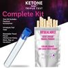 50ct  T R I P L E Test Ketone Strips | Complete KIT | 3X Urine Accuracy for Ketogenic, Ketosis, Low-carb, Paleo & Keto Diets | Urinalysis Test Tube, Travel Pouch & Built-in Color Chart | XL Strip view 3