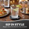 Blue Sky 8oz Elegant Silver Rim Tumblers (16 Count) - Premium Clear Plastic Disposable Cups for Parties, Weddings & Events view 2