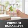 Blue Sky 8oz Elegant Silver Rim Tumblers (16 Count) - Premium Clear Plastic Disposable Cups for Parties, Weddings & Events view 3