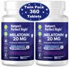 Nature's Perfect Night | Melatonin 20mg | 180 Quick Dissolve Tablets, 2-Pack | Natural Mixed Berry Flavor |High Potency | Sugar Free | Vegan | Gluten Free | 2 Count view 1