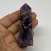 103.2g, 3.2"x1"x1" Natural amethyst tower point obelisk from India, B29124 view 4