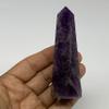 125.3g, 3.6"x1.1x1.2" Natural amethyst tower point obelisk from India, B29122 view 4