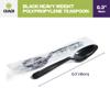 CIAO! 6.3" Black Teaspoon Heavy Weight Polypropylene Individually Wrapped (Case of 1,000) view 4