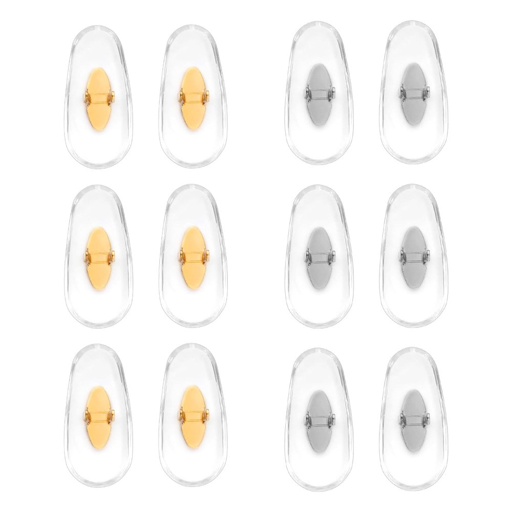 6 Pairs Replacement Nose Pads, Replacement Nose Pads for Ray Ban Clip-on Soft Nose Pads Sunglasses Repair Kits for RayBan Aviator RB3025 3026 RB3030 RB3211 RB3362 RB3625 (Gold+Silver)