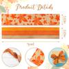 2 Rolls Fall Fabric Ribbon Thanksgiving Burlap Linen Ribbons Fall Maple Leaves Orange Brown Strips Edge Wired Decor Ribbons for Fall Thanksgiving Party Gift Wrapping Crafts Decoration Supplies 5 Yards view 2