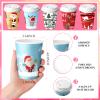 120 Pcs 12 oz Christmas Paper Coffee Cups with Lids Disposable Paper Cups for Hot Chocolate Cocoa Christmas Party Tea Cups Xmas Party Supplies Christmas Disposable Cup for Party Holiday Hot Cold Drink view 2