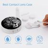 VHPVHP Contact Lenses Case Kit, Cheetah Animal Contact Lens Case with Mirror,Portable Contact Box Travel Kit with Tweezers Remover for Outdoor And Office Daily Use view 3