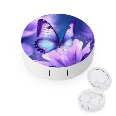 VHPVHP Contact Lenses Case Kit, Butterfly Contact Lens Case with Mirror,Portable Contact Box Travel Kit with Tweezers Remover for Outdoor And Office Daily Use